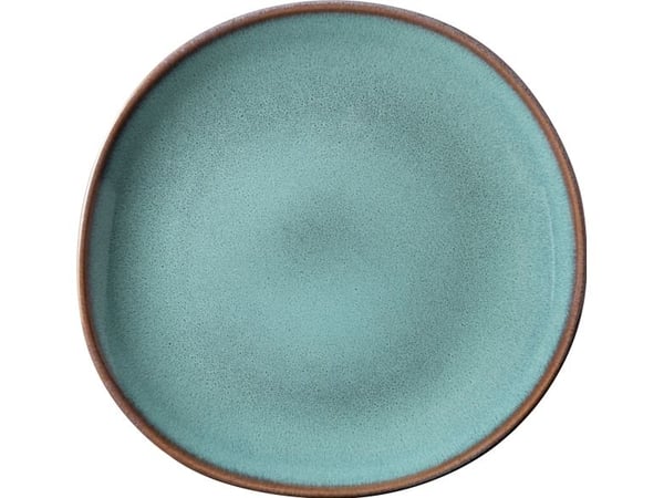 Villeroy & Boch Lave, Frokosttallerken, Oval, Leire, Turkis, 235 mm, 230 mm