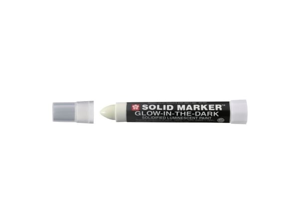 Sakura Solid Marker Glow-in-the-Dark, 1 stykker, Hvit, Projektil spiss, Sort, Rund, 1,3 cm