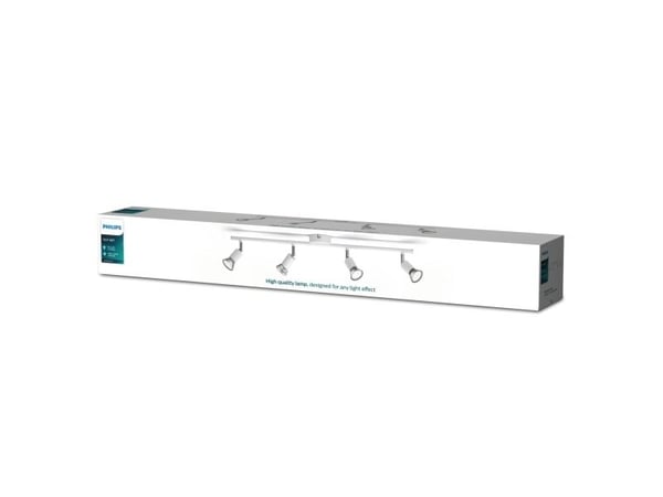 Philips Limbali-spotlys til tak/vegg, 4 stk., Overflateegnet, GU10, 4 ampuller, LED, 220-240 V, Hvit