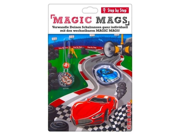 Trinn for trinn STEG FOR STEG AV MAGISKE MAGS "CAR RACE" ERSTATNINGSDELER FOR KLASSE OG BARNEMODELLER