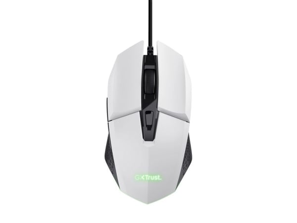Trust GXT 109W Felox - Mus - illuminated, gaming - 6 knapper - kablet - USB - winning white