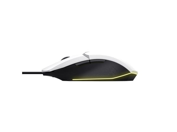 Trust GXT 109W Felox - Mus - illuminated, gaming - 6 knapper - kablet - USB - winning white
