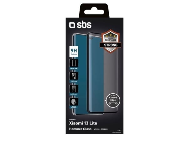 SBS TESCR4DXI13L, Xiaomi, 13 Lite, Støtbestandig, Ripebestandig, Sjokkresistent, Sort, 1 stykker