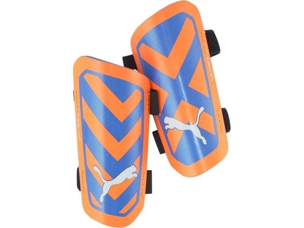 Puma ULTRA Light Strap fotballbeskyttere oransje-blå 30875 01 (L)