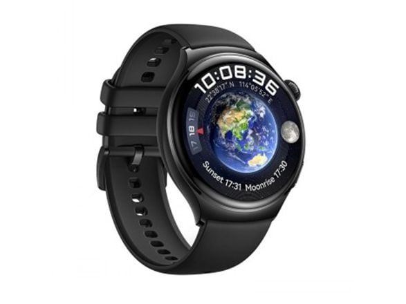 Huawei Watch 4 - Rostfritt stål - smart klocka med rem - fluoroelastomer - svart - handledsstorlek: 140-210 mm - display 1.5" - 32 GB - Wi-Fi, LTE,...