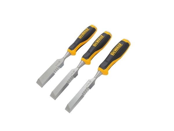Kolmen puisen taltan sarja, sivuleikkausreuna, DeWalt [DWHT0-16148], koko 18mm, 25mm ja 32mm