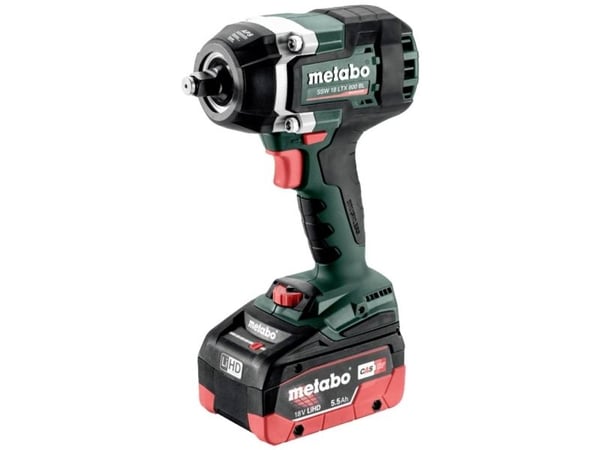 METABO.Smūginis veržliasukis SSW 18 LTX 800 BL 2x5,5Ah LiHD 1200Nm METABOX