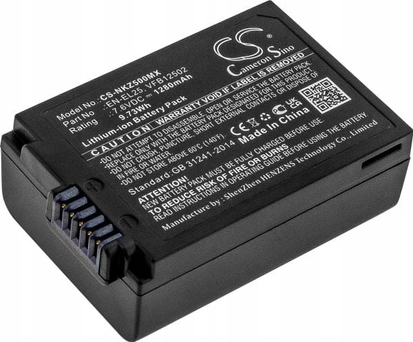 Cameron Sino akkumulator batteri EN-EL25 til Nikon Z50 / Z50 Zfc / Z30 / Z Fc
