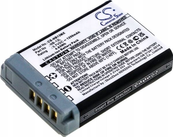 Cameron Sino-batteri Nb13l / Nb-13l til Canon PowerShot Cameron Sino-batteri Nb13l / Nb-13l til Canon PowerShot