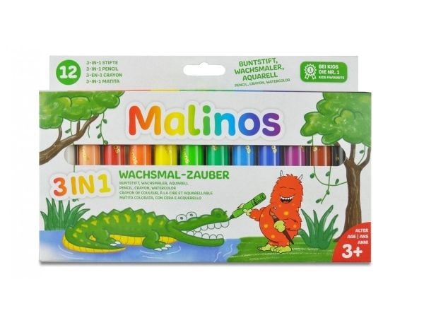 Malinos 301035, 12 stykker, Flerfarget, Rund