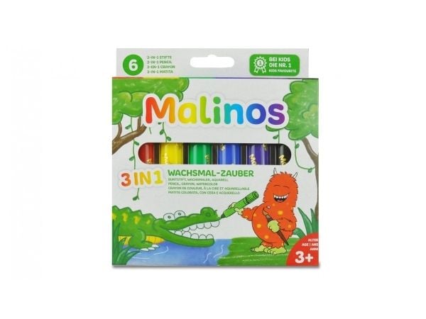 Malinos vahakynät Wax Crayon Magic 6 väriä 3+