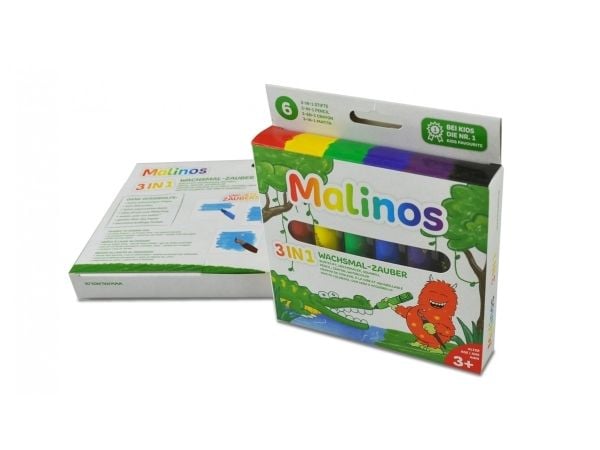 Malinos vahakynät Wax Crayon Magic 6 väriä 3+
