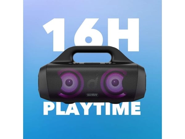 Soundcore Select Pro - Boombox-høyttaler - for bærbar bruk - trådløs - Bluetooth - Appstyrt - 30 watt (Total)