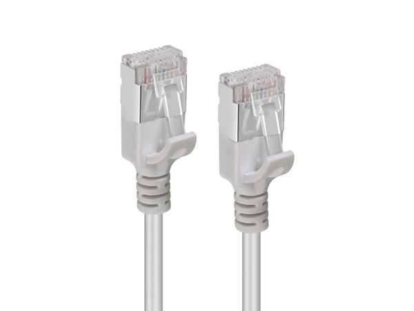 MicroConnect - Nettverkskabel - RJ-45 (hann) til RJ-45 (hann) - 25 cm - U/FTP - CAT 6a - halogenfri, uten hindringer, slank - hvit