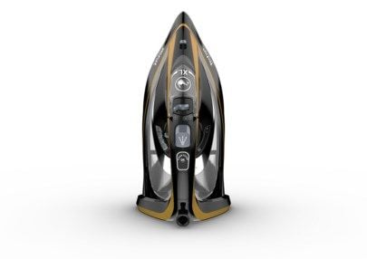 Tefal Ultimate Pure FV9865E0 - Ångstrykjärn med automatisk avstängning - sula Durilium Airglide - 3000 W - svart/guld