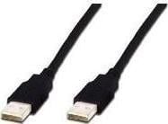 ASSMANN - USB-kaapeli - USB (uros) - USB (uros) - USB 2.0 - 1,8 m - muotoiltu - musta