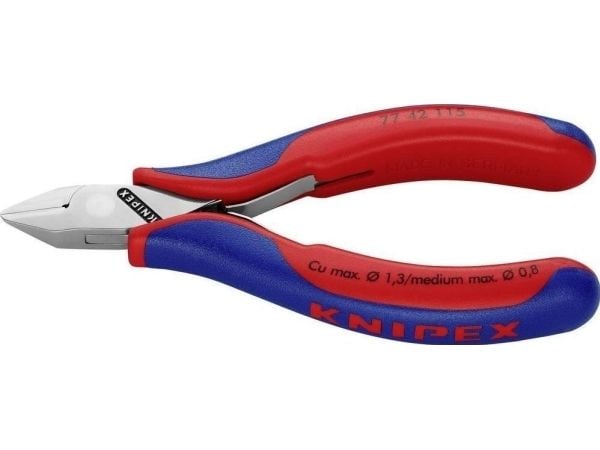 Knipex 77 42 130, Diagonal tang, 1,5 cm, 1,8 cm, 9,5 mm, 1,6 mm, Stål