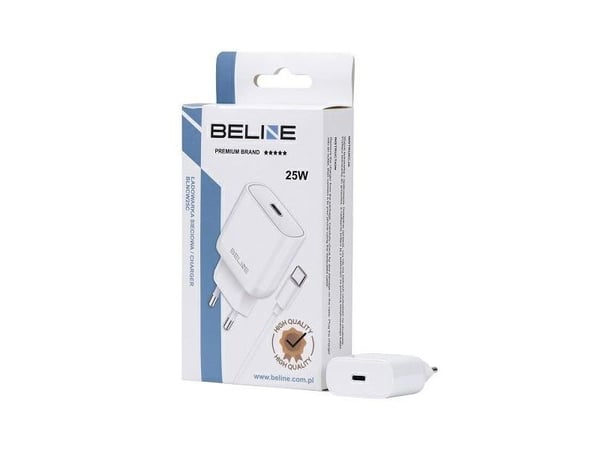 Beline Charger 1x USB-C 25W + USB-C-kabel PD 3.0 GaN Beline Charger 1x USB-C 25W + USB-C-kabel PD 3.0 GaN