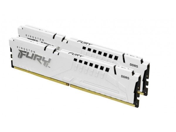Kingston FURY Beast - DDR5 - sett - 32 GB: 2 x 16 GB - DIMM 288-pin - 5600 MT/s / PC5-44800 - CL36 - 1.25 V - ikke-bufret - on-die ECC - hvit