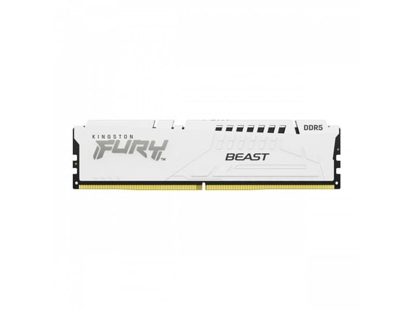 Kingston FURY Beast - DDR5 - modul - 32 GB - DIMM 288-pin - 6000 MT/s / PC5-48000 - CL36 - 1.35 V - ikke-bufret - on-die ECC - hvit