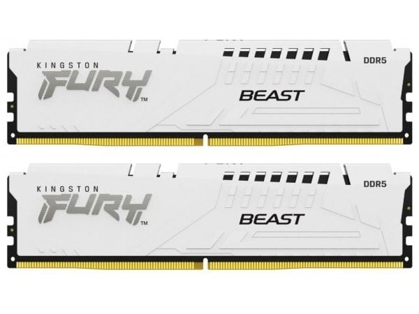Kingston FURY Beast - DDR5 - sats - 64 GB: 2 x 32 GB - DIMM 288-pin - 6000 MT/s / PC5-48000 - CL36 - 1.35 V - ej buffrad - on-die ECC - vit