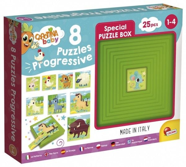 Lisciani Carotina Baby – progressivt puslespill Gård