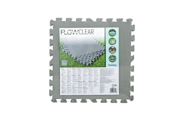 Bestway 58639, Gulv beskytter, Grå, Polyethylen, firkant, 666 g, 500 x 500 mm