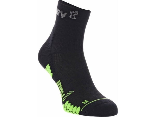 Inov-8 TrailFly Sock Mid, sort/grønn, 2-pak, str. 40–43
