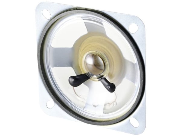 TRU COMPONENTS mini-høyttalere 7,7 cm 1 W 8 O 91 dB, plastmembran, transparent membran