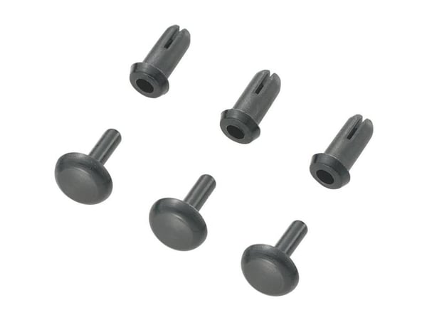 TRU COMPONENTS TC-SRR-365K203 TC-10820812 ekspansjonsbein, hull-Ø 3 mm, sort, 1000 stk