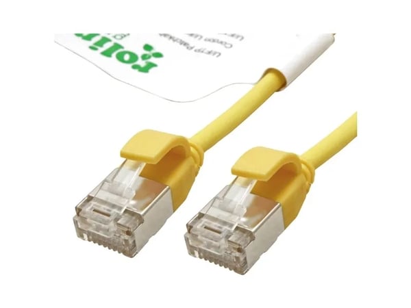 Roline grön 21443321 RJ45 Nätverkskabel, patchkabel CAT 6A U/FTP 0,3 m Gul 1 st