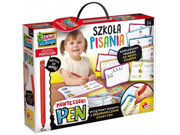 Lisciani pedagoginen Montessori-kynäkirjoituskoulu, jossa on 18 taulua