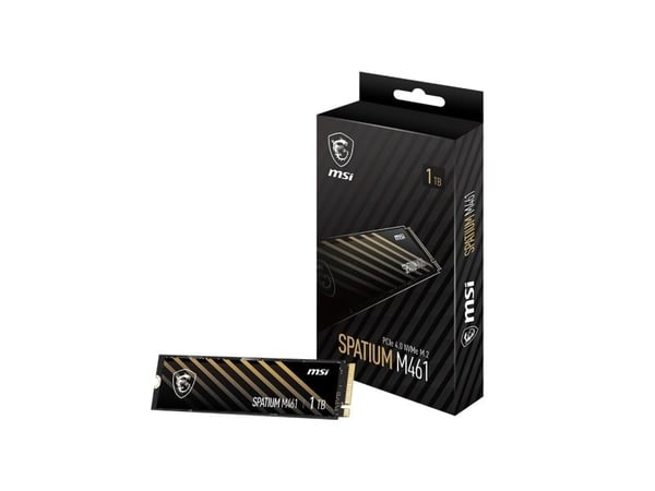 MSI SPATIUM M461 - SSD - kryptert - 1 TB - intern - M.2 2280 - PCIe 4.0 x4 (NVMe)