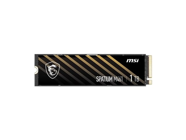 MSI SPATIUM M461 - SSD - kryptert - 1 TB - intern - M.2 2280 - PCIe 4.0 x4 (NVMe)