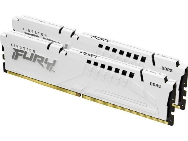 Kingston FURY Beast - DDR5 - sett - 32 GB: 2 x 16 GB - DIMM 288-pin - 5600 MT/s / PC5-44800 - CL36 - 1.25 V - ikke-bufret - on-die ECC - hvit