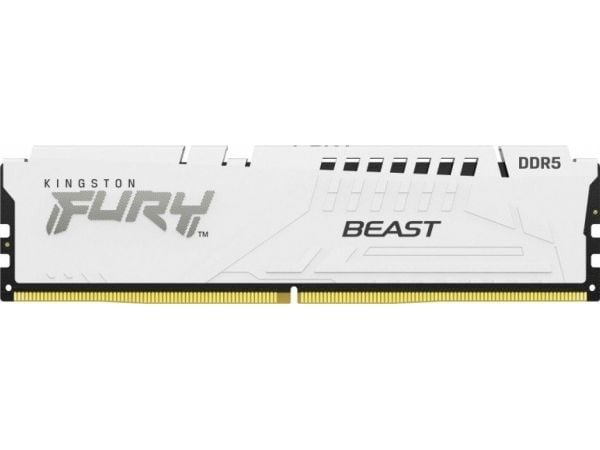 Kingston FURY Beast - DDR5 - modul - 32 GB - DIMM 288-pin - 6000 MT/s / PC5-48000 - CL36 - 1.35 V - ikke-bufret - on-die ECC - hvit
