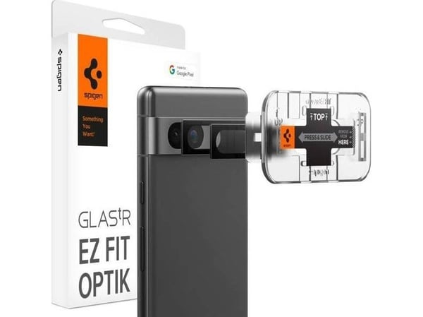 Spigenin kameran karkaistu lasi - Google Pixel 7a Musta