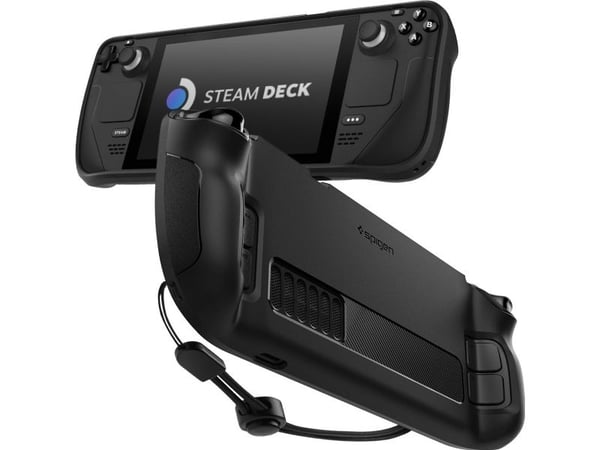 Spigen Rugged Armor, Etui, Damp, Sort, Termoplastisk polyuretan (TPU), Steam Deck