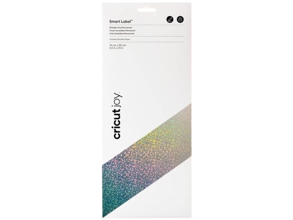Cricut Joy Smart Label - Håndverksmateriale - 14 x 33 cm - 4 ark - silver holographic - permanent - vinyl