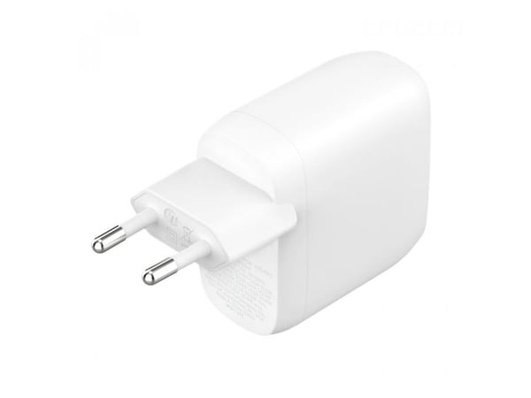 Belkin BoostCharge Pro - Strømadapter - 60 watt - 2.7 A - Fast Charge, Power Delivery 3.1 - 2 utgangskontakter (2 x USB-C) - hvit