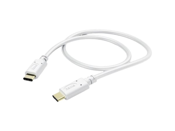 Hama - USB-kabel - 24 pin USB-C (hann) til 24 pin USB-C (hann) - USB 2.0 - 20 V - 3 A - hvit