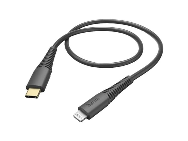 Hama 00201602, 1,5 m, Lightning, USB C, Hankjønn, Hankjønn, Svart