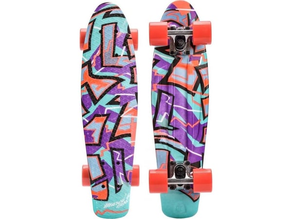 Skateboard Meteor Skateboard Multicolor Graffiti fioletowa (22604)