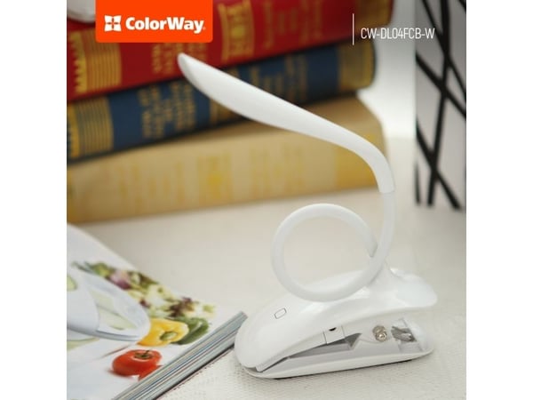 ColorWay - Bordlampe - LED - klemmemonterbar - 1.5 W - hvitt lys - 5500-6000 K - hvit