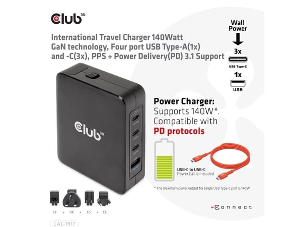 CLUB3D CAC-1917, 140 W