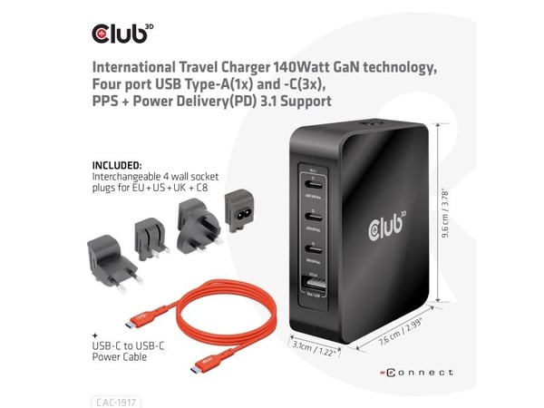 CLUB3D CAC-1917, 140 W