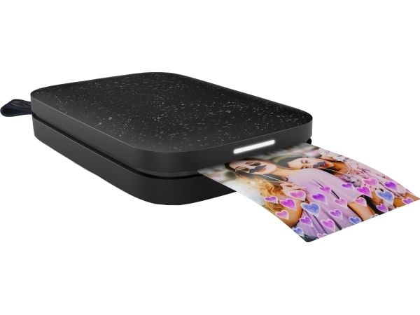 HP HPISPB, ZINK (inget bläck), 313 x 400 DPI, 2" x 3" (5x7.6 cm), Kantfri utskrift, Bluetooth, Svart