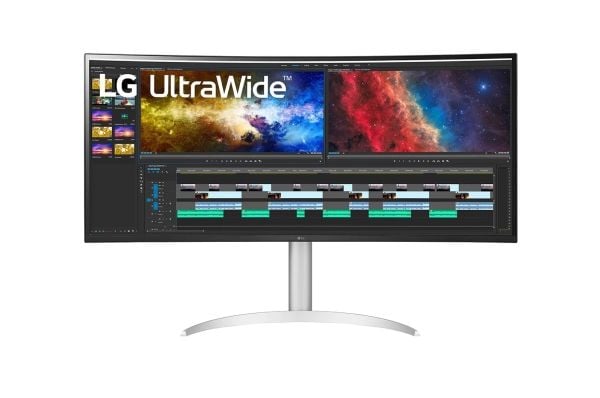 LG UltraWide 38BQ85C-W - LED-skjerm - kurvet - 38" - 3840 x 1600 UWQHD+ @ 75 Hz - IPS - 300 cd/m² - 1000:1 - HDR10 - 5 ms - 2xHDMI, DisplayPort, US...