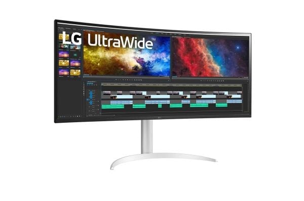 LG UltraWide 38BQ85C-W - LED-skjerm - kurvet - 38" - 3840 x 1600 UWQHD+ @ 75 Hz - IPS - 300 cd/m² - 1000:1 - HDR10 - 5 ms - 2xHDMI, DisplayPort, US...