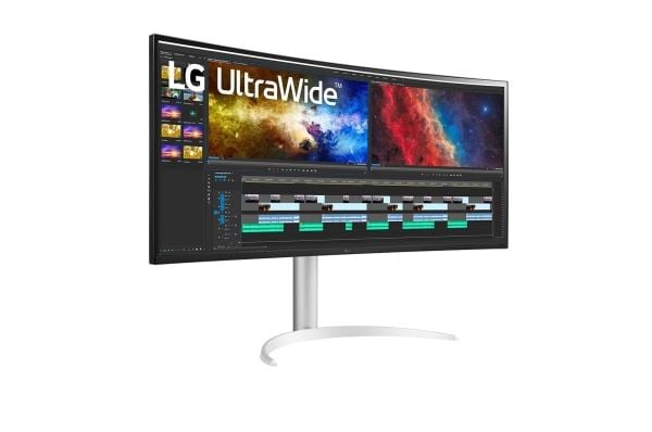LG UltraWide 38BQ85C-W - LED-skjerm - kurvet - 38" - 3840 x 1600 UWQHD+ @ 75 Hz - IPS - 300 cd/m² - 1000:1 - HDR10 - 5 ms - 2xHDMI, DisplayPort, US...
